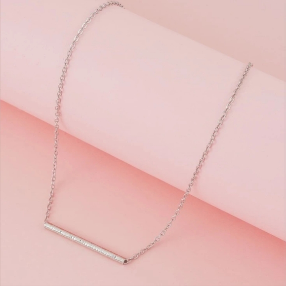 Jewelry Newvery Pretty Horizontal Balance Bar Necklace In Silver